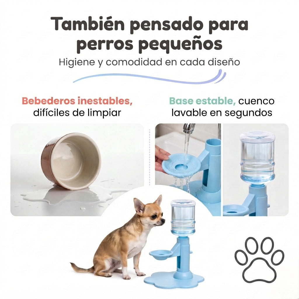 Dispensador de agua para gatos y razas pequeñas de perros